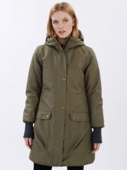 Finside Parka zimowa "Oikku" w kolorze khaki rozmiar: 38. Brązowe parki Finside, na zimę, s, bez kaptura. Za 346.99 zł.
