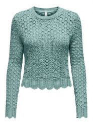 ONLY Sweter w kolorze turkusowym rozmiar: XL. Niebieskie swetry Only, xl, bez wzorów, bez ramiączek. Za 92.45 zł.
