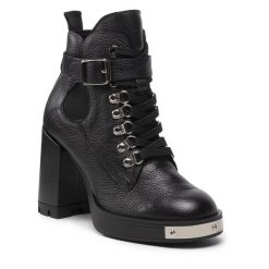 Botki Rage Age. Czarne botki Rage Age, bez wzorów, bez obcasa, na słupku, bez zapięcia. Za 749.99 zł.