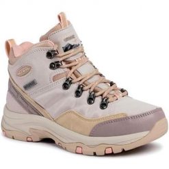 Buty trekkingowe damskie Skechers Trego WP Rocky Mountain. Brązowe trekkingi Skechers, z materiału, trekkingowe. Za 413.99 zł.