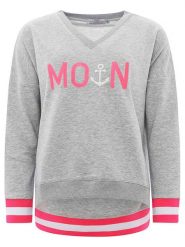 Zwillingsherz Bluza "MoinZH" w kolorze szaro-różowym rozmiar: XL. Różowe bluzy Zwillingsherz, xl, bez wzorów, bez kaptura. Za 180.49 zł.
