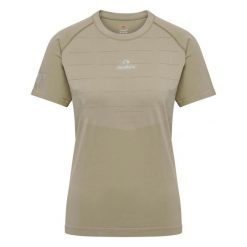 Damski bezszwowy kostium kąpielowy Newline Pace. Brązowe koszulki sportowe Newline, bez wzorów, bez ramiączek, do biegania. W wyprzedaży za 124.70 zł.