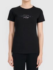 4F Koszulka w kolorze czarnym rozmiar: L. Czarne bluzki 4f, l, bez wzorów, z bawełny, bez kołnierzyka, bez ramiączek. Za 41.59 zł.