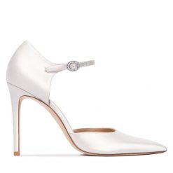 Szpilki Stuart Weitzman. Białe szpilki Stuart Weitzman, bez wzorów, bez obcasa, na szpilce, bez zapięcia. Za 1,999.00 zł.