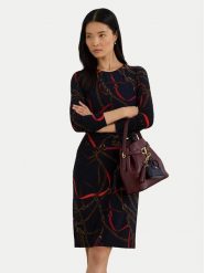 LAUREN RALPH LAUREN Sukienka codzienna 200P03736001 Granatowy Slim Fit. Niebieskie sukienki Lauren Ralph Lauren, na co dzień, bez wzorów, z syntetyku, bez kołnierzyka, bez ramiączek, proste. Za 989.99 zł.