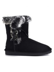 Blackfield Botki zimowe "Coma" w kolorze czarnym rozmiar: 37. Czarne botki Blackfield, na zimę, z aplikacjami, z materiału, z okrągłym noskiem, bez obcasa, bez zapięcia. Za 202.45 zł.