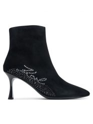 KARL LAGERFELD Botki Sienna KL32743A Czarny. Czarne botki KARL LAGERFELD, bez wzorów, ze skóry, bez obcasa, na płaskiej podeszwie, bez zapięcia. Za 999.99 zł.