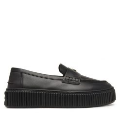 Lordsy Furla. Czarne lordsy Furla, bez wzorów, bez obcasa, bez zapięcia. Za 1,014.00 zł.