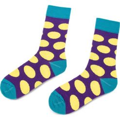 Skarpety Wysokie Unisex CUP OF SOX - Fioletowe Skarpety W Żółte Grochy C Fioletowy Kolorowy. Fioletowe skarpety Cup of sox, bez wzorów, z bawełny. Za 24.00 zł.