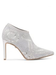 Nine West Półbuty MAJDY FF-1717 Srebrny. Szare czółenka Nine West, bez wzorów, z materiału, bez obcasa, na obcasie, bez zapięcia. Za 299.99 zł.