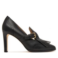 Półbuty LAUREN RALPH LAUREN. Czarne czółenka Lauren Ralph Lauren, bez wzorów, bez obcasa, na obcasie, bez zapięcia. Za 1,199.00 zł.