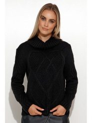 Makadamia Golf w kolorze czarnym rozmiar: onesize. Czarne golfy Makadamia, bez wzorów, z wełny, bez ramiączek. Za 74.63 zł.