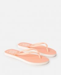 Japonki damskie Rip Curl Icons Of Surf Bloom. Czerwone klapki Rip Curl, bez wzorów, z gumy, bez obcasa. Za 73.99 zł.