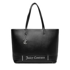 Torebka Juicy Couture. Czarne shopper Juicy Couture, bez wzorów, bez dodatków. Za 369.99 zł.