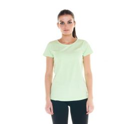 Podstawowy t-shirt damski. Zielone t-shirty LEONE 1947 APPAREL, l, bez wzorów, z tkaniny, bez kołnierzyka, bez ramiączek. W wyprzedaży za 77.40 zł.