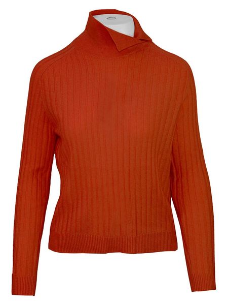 Malo Optimum Sweter w kolorze ceglanym rozmiar: M. Czerwone swetry Malo Optimum, m, bez wzorów, z kaszmiru, bez ramiączek. Za 299.45 zł.