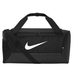 Torba Brasilia Duffle Bag. Czarne torby na ramię Nike, bez wzorów, z materiału, na ramię, bez dodatków. Za 223.99 zł.