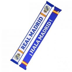 1St Dwustronny Szalik Z Dzianiny. Białe szaliki REAL MADRID, bez wzorów, z dzianiny. Za 236.99 zł.