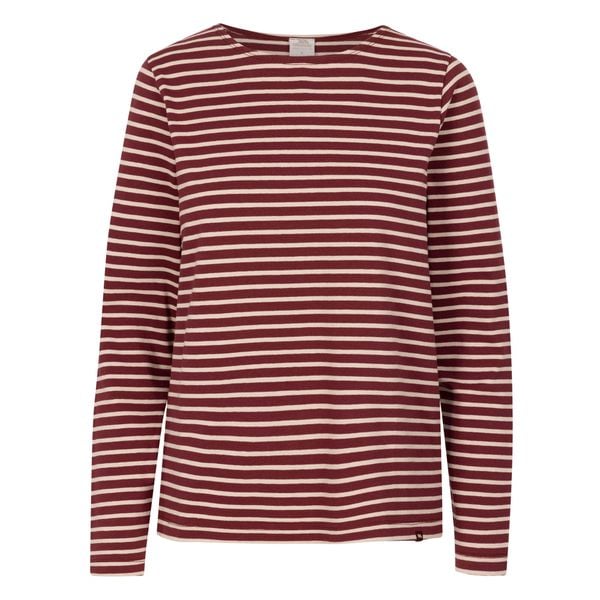 Damska Koszulka W Prążki Karen Yarn Dyed Stripe Shirt. Czerwone bluzki Trespass, xs, bez wzorów, sportowe, bez kołnierzyka, bez ramiączek. Za 100.99 zł.