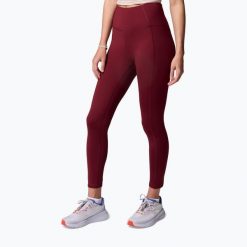 Legginsy damskie Columbia Boundless rich wine. Czerwone legginsy Columbia, bez wzorów. Za 179.99 zł.