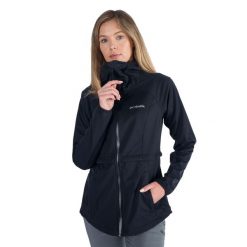 Kurtka softshell damska Columbia Canyon Meadows Softshell. Czarne kurtki sportowe Columbia, s, bez wzorów, z softshellu, bez kaptura, trekkingowe. W wyprzedaży za 510.80 zł.