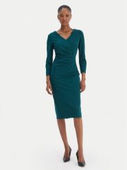 Rinascimento Sukienka koktajlowa CFC0126655003 Zielony Slim Fit. Zielone sukienki Rinascimento, m, bez wzorów, z syntetyku, wizytowe, bez kołnierzyka, bez ramiączek. Za 459.99 zł.