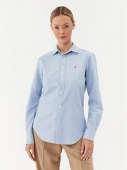 Polo Ralph Lauren Koszula 211891377001 Niebieski Regular Fit. Niebieskie koszule Polo Ralph Lauren, bez wzorów, z bawełny, bez kołnierzyka, bez ramiączek. Za 419.99 zł.