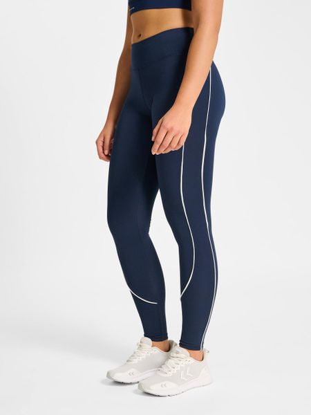 Damskie legginsy Hummel Pulse Piping. Niebieskie legginsy Hummel, s, bez wzorów, z materiału. Za 191.75 zł.