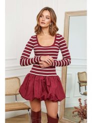 Joséfine Sukienka "Colemara" w kolorze bordowym rozmiar: L. Czerwone sukienki Joséfine, na co dzień, l, bez wzorów, bez kołnierzyka, bez ramiączek, mini, proste. Za 152.99 zł.