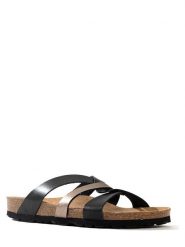 Sunbay Klapki "Albury" w kolorze czarno-złotym rozmiar: 38. Czarne klapki Sunbay, bez wzorów, z otwartym noskiem, bez obcasa. Za 74.11 zł.