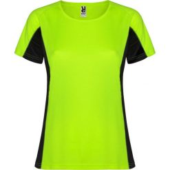 Damska Koszulka Sportowa Z Krótkim Rękawem Shanghai. Czarne koszulki sportowe ROLY, bez wzorów, bez ramiączek, na jogę i pilates. Za 38.99 zł.