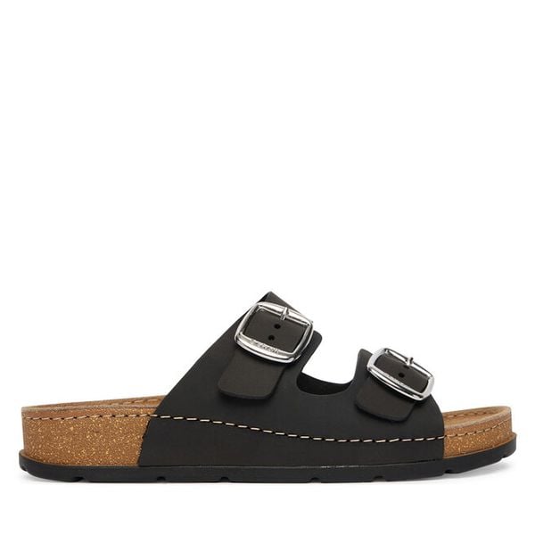 Klapki Scholl. Czarne klapki Scholl, bez wzorów, bez obcasa. Za 409.99 zł.