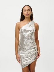 LeGer Sukienka "Sontje" w kolorze srebrnym rozmiar: 38. Szare sukienki LeGer, bez wzorów, bez kołnierzyka, bez ramiączek, mini. Za 173.99 zł.