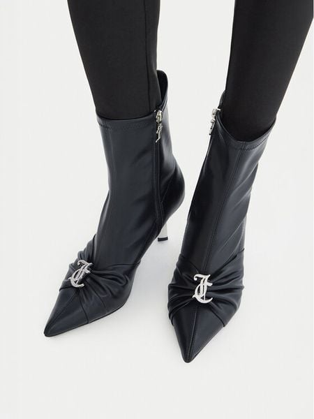 Juicy Couture Botki EO-C5167-1 Czarny. Czarne botki Juicy Couture, bez wzorów, bez obcasa, na szpilce, bez zapięcia. Za 329.99 zł.