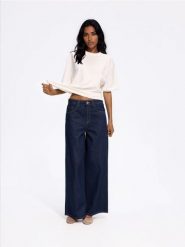 Jeansy baggy - granatowy. Niebieskie jeansy Reserved, bez wzorów. Za 139.99 zł.