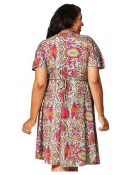 Aller Simplement Sukienka ze wzorem rozmiar: 54-58. Sukienki Aller Simplement, na co dzień, bez wzorów, bez kołnierzyka, bez ramiączek, mini, kopertowe. Za 65.99 zł.