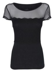 COTONELLA Koszulka w kolorze czarnym rozmiar: XL. Czarne bluzki COTONELLA, xl, bez wzorów, z koronki, bez kołnierzyka, bez ramiączek. Za 56.79 zł.