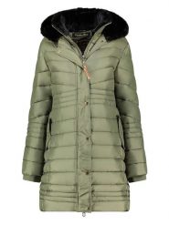 Canadian Peak Płaszcz zimowy "Biensureak" w kolorze zielonym rozmiar: L. Zielone płaszcze Canadian Peak, na zimę, l, bez wzorów, z puchu, bez kaptura. Za 325.79 zł.
