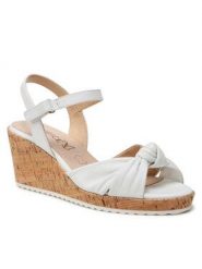 Sandały Caprice. Brązowe sandały Caprice, bez wzorów, bez obcasa, na płaskiej podeszwie, bez zapięcia. Za 299.99 zł.