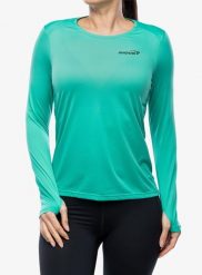 Bluza szybkoschnąca damska Inov-8 Performance Long Sleeve. Zielone bluzy Inov-8, l, bez wzorów, z poliesteru, bez kaptura. Za 101.19 zł.