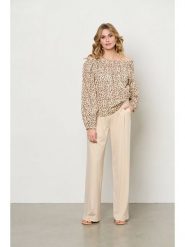&Co Woman Bluzka "Acha" w kolorze beżowo-jasnobrązowym rozmiar: 3XL. Białe bluzki &Co Woman, xl, bez wzorów, bez kołnierzyka, bez ramiączek. Za 140.86 zł.