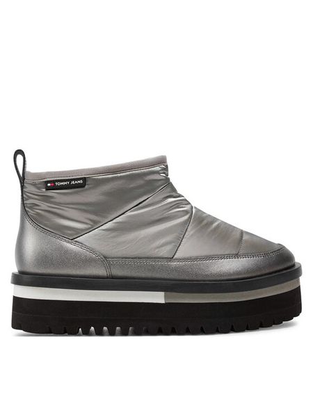 Tommy Jeans Śniegowce Tjw Nylon Flatform Boot Wl EN0EN02689 Srebrny. Szare trapery i śniegowce Tommy Jeans, z jeansu. Za 309.99 zł.