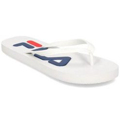 Japonki damskie Fila Troy Slipper. Białe klapki Fila, bez wzorów, z materiału, bez obcasa. Za 102.00 zł.