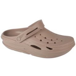 Klapki unisex Crocs Off Grid Clog. Brązowe klapki Crocs, bez wzorów, z materiału, bez obcasa. Za 359.99 zł.