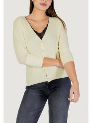 Morgan Kardigan 251-MBATSI Żółty Slim Fit. Żółte kardigany Morgan, m, bez wzorów, z syntetyku. Za 209.99 zł.