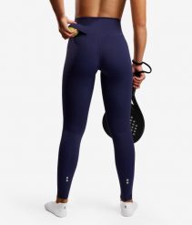 Legginsy do tenisa/padel damskie Smart z kieszenią na piłki. Niebieskie legginsy NORDICDOTS, l, bez wzorów, z bawełny, długie. Za 365.00 zł.