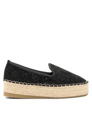 DeeZee Espadryle WSS20459-01 Czarny. Czarne espadryle DeeZee, bez wzorów, z materiału, bez obcasa, bez zapięcia. Za 61.99 zł.
