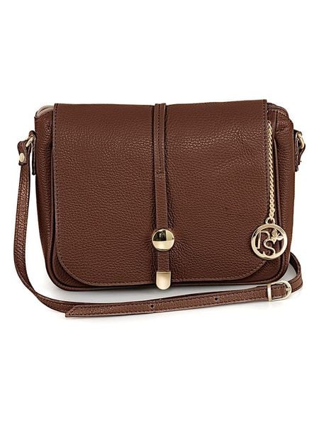 Pia Sassi Skórzana torebka "Monte Avella" w kolorze brązowym - 25 x 23 x 7 cm rozmiar: onesize. Brązowe torby na ramię Pia Sassi, bez wzorów, z materiału, na ramię, bez dodatków. Za 217.99 zł.