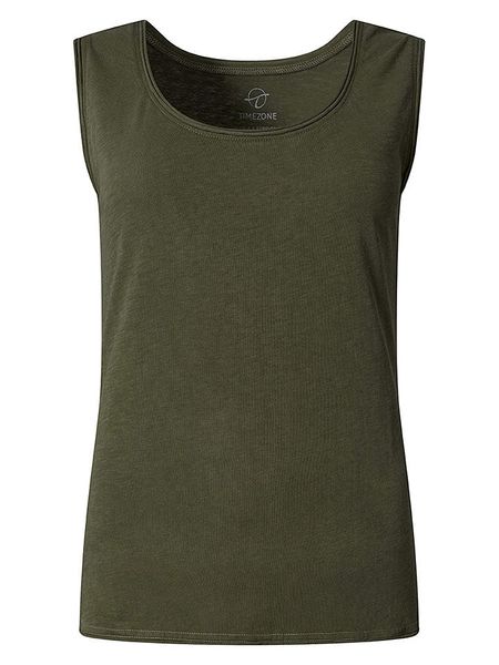 Timezone Top w kolorze khaki rozmiar: XL. Brązowe topy Timezone, xl, bez wzorów, bez kołnierzyka, bez ramiączek. Za 65.69 zł.