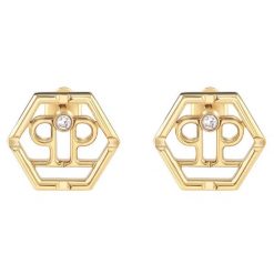 Kolczyki PHILIPP PLEIN. Żółte kolczyki Philipp Plein, złote. Za 499.99 zł.